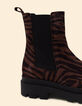 Chelsea laarzen bruin leer Fluwelen zebra motief I.Code-5