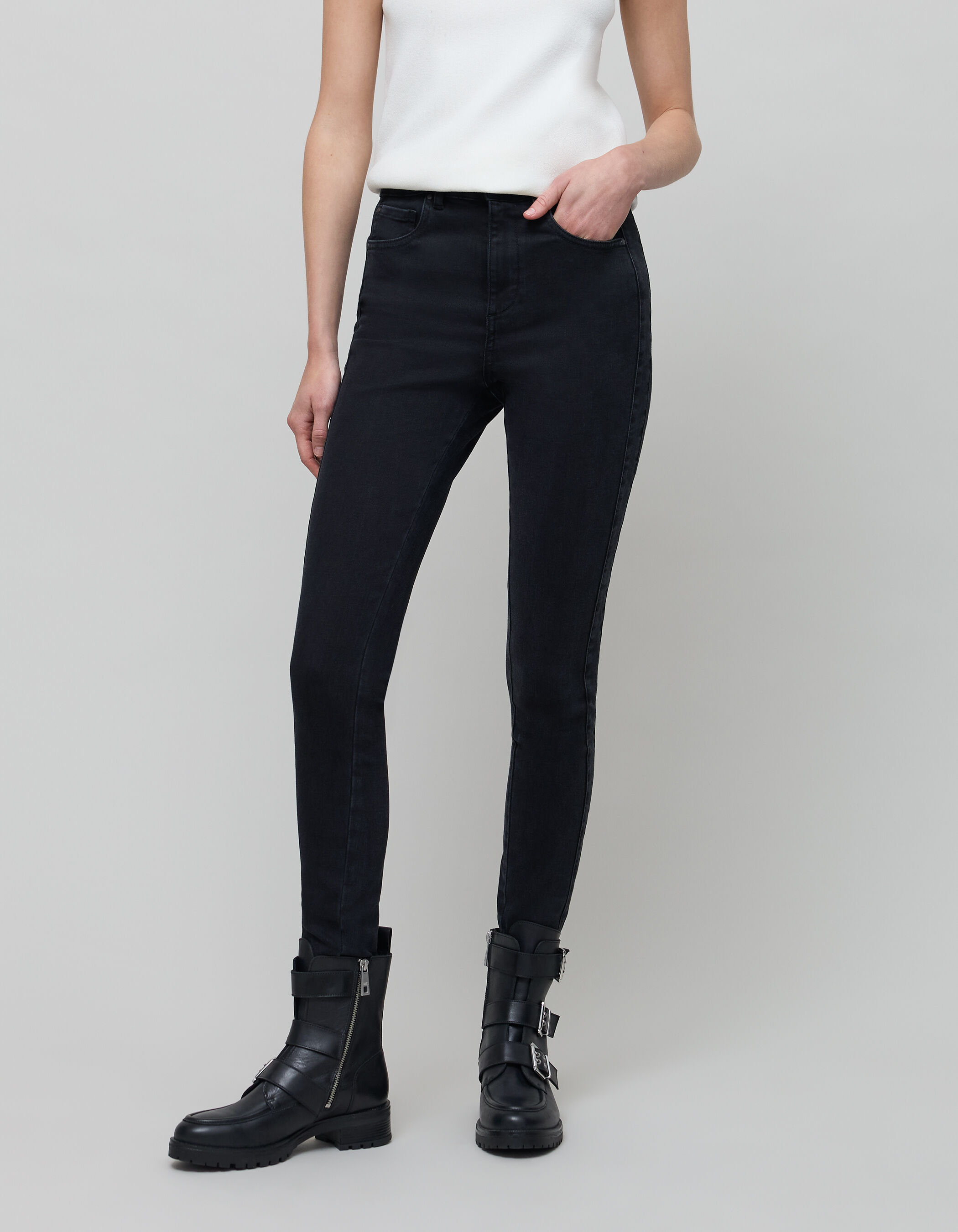 Jean slim noir waterless powerstretch sculpt up 7 8e Femme IKKS