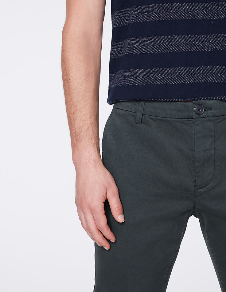 Engels groene SLIM fit chino broek Heren-4