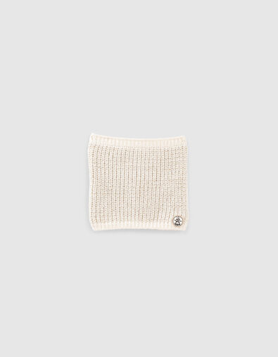 Girls’ ecru snood with gold lurex ribbing - IKKS