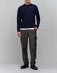 Jersey de cuello alto azul marino para hombre-2