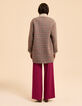 Manteau camel motif carreaux I.Code-4