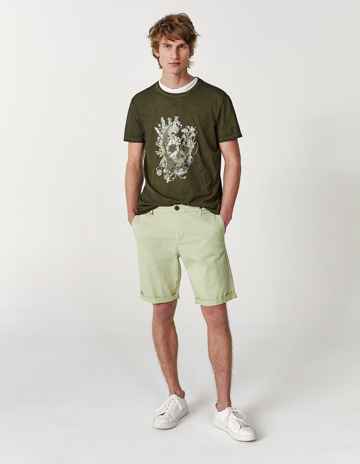 Bermuda chino TAPERED céladon Homme-2