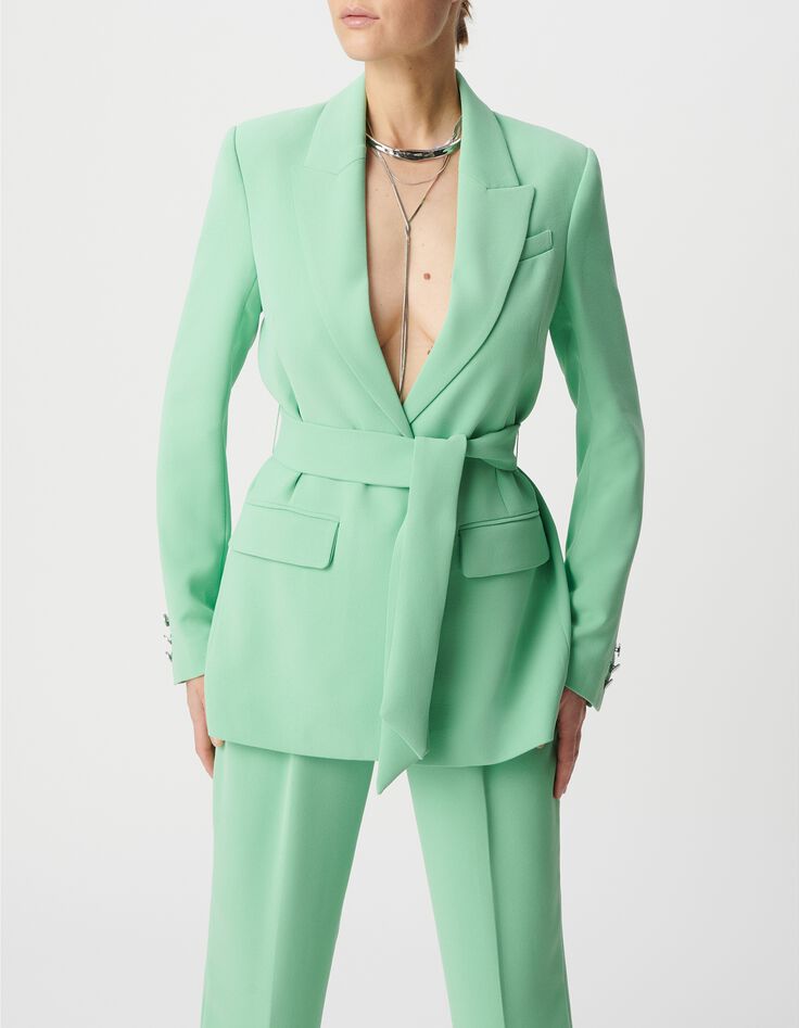 Gr&uuml;ne Anzugjacke aus recyceltem Polyester f&uuml;r Damen-2