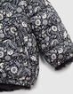 Doudoune réversible navy et imprimé tattoo bébé fille-7