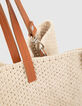 The Skipper Cargo-draagtas van ecru en camel dames-4