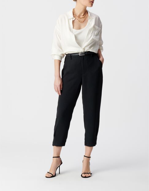 Schwarze Damenhose mit geradem Bein - IKKS