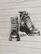 Girls’ off-white lurex striped boots image T-shirt-5