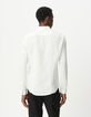 Chemise SLIM blanche 100% lin Homme-3
