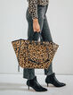 Leren shopper DE 1440 LEOPARD visgraatdoorstikking dames-8