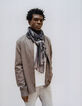 Men's navy graphic scarf-2