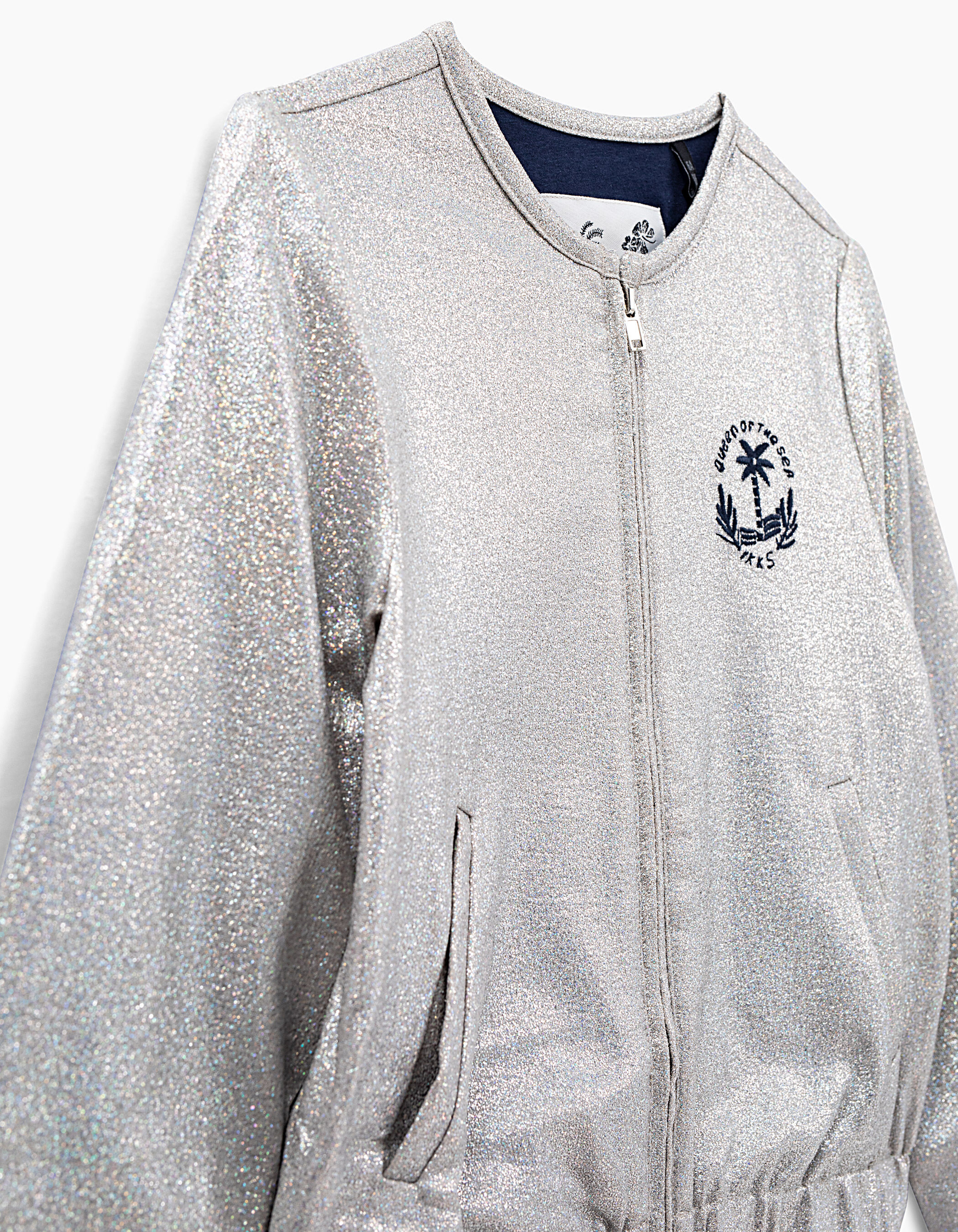 Silver girl cardigan top
