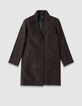 Manteau oversize marron motif zèbre Femme-6