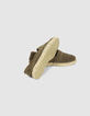 Espadrilles kaki en cuir velours Homme-5