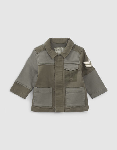 Baby boys’ khaki safari jacket with contrasting pockets - IKKS