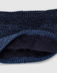 Snood bleu foncé et noir tricot deep dye garçon -4