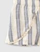 Cremeweiße Shorts mit blauen Streifen für Babymädchen-6