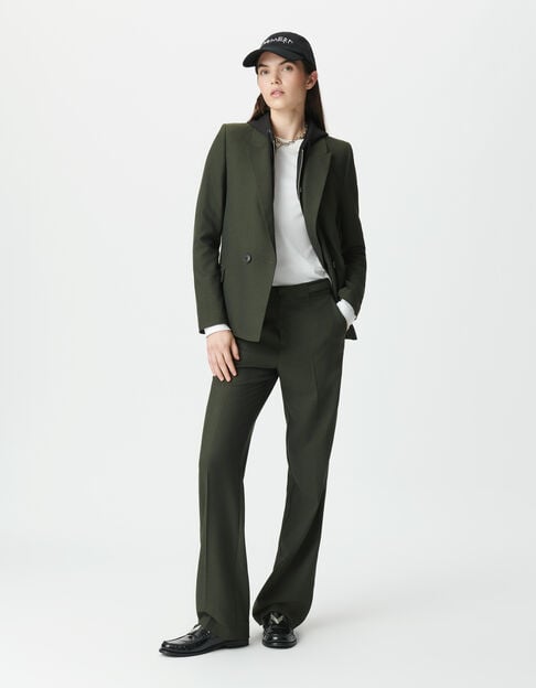 Veste de tailleur kaki parementure amovible Femme - IKKS