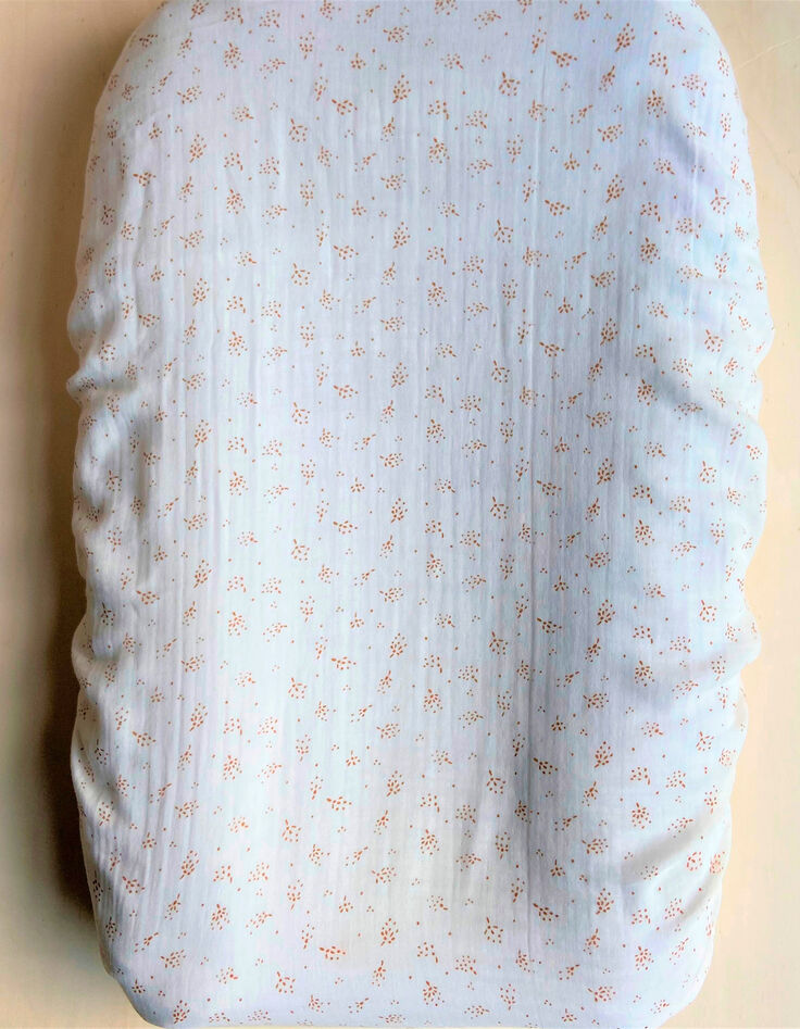 Housse de matelas à langer miel coton bio GABRIELLE PARIS-1