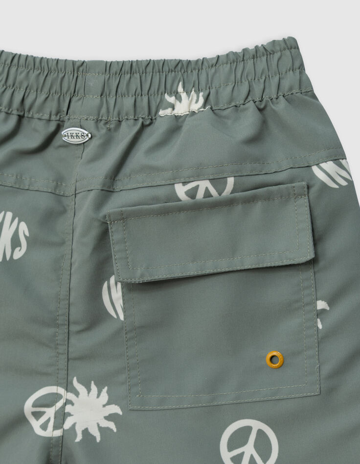 Kaki zwemshort maxi motieven jongens-6