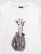 Camiseta blanco roto jirafa bailarinas ni&ntilde;a-3