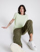 Men’s Essential celadon V-neck T-shirt-3