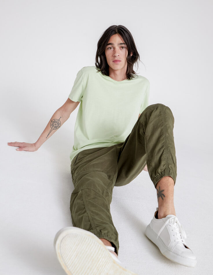 Men’s Essential celadon V-neck T-shirt-3