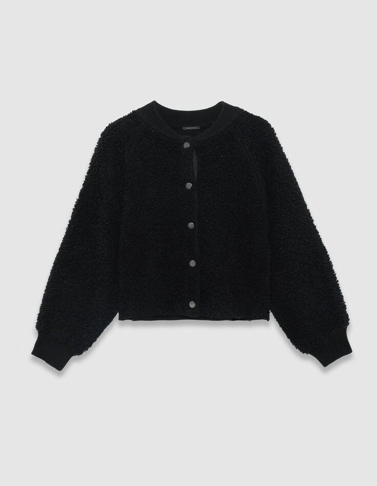 Cárdigan negro punto rizo mujer-6 Cárdigan negro punto rizo mujer-6