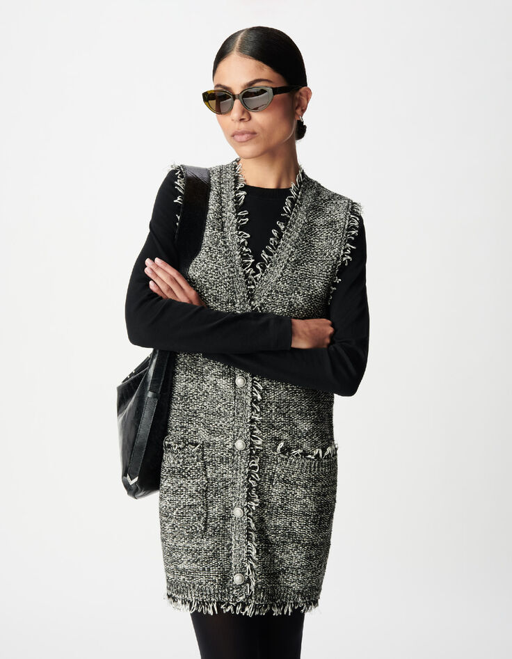 &Auml;rmelloses Tweedkleid f&uuml;r Damen-3