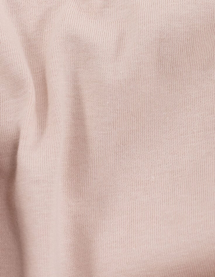 Camiseta de niña pájaro rosa con detalles dorados-6