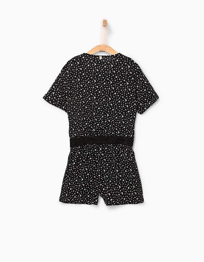 Girls’ black polka dots short jumpsuit - IKKS