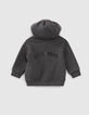 Graue Sweatjacke mit Ritterhelm für Babyjungen -4
