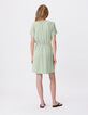 Women&rsquo;s flowing green wrap-style dress-2