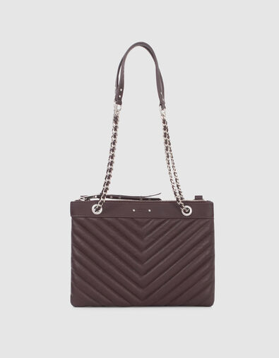 Clutch 1440 Reporter cuero granate mujer - IKKS