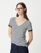 Women's short-sleeved lace sailor T-shirt-2