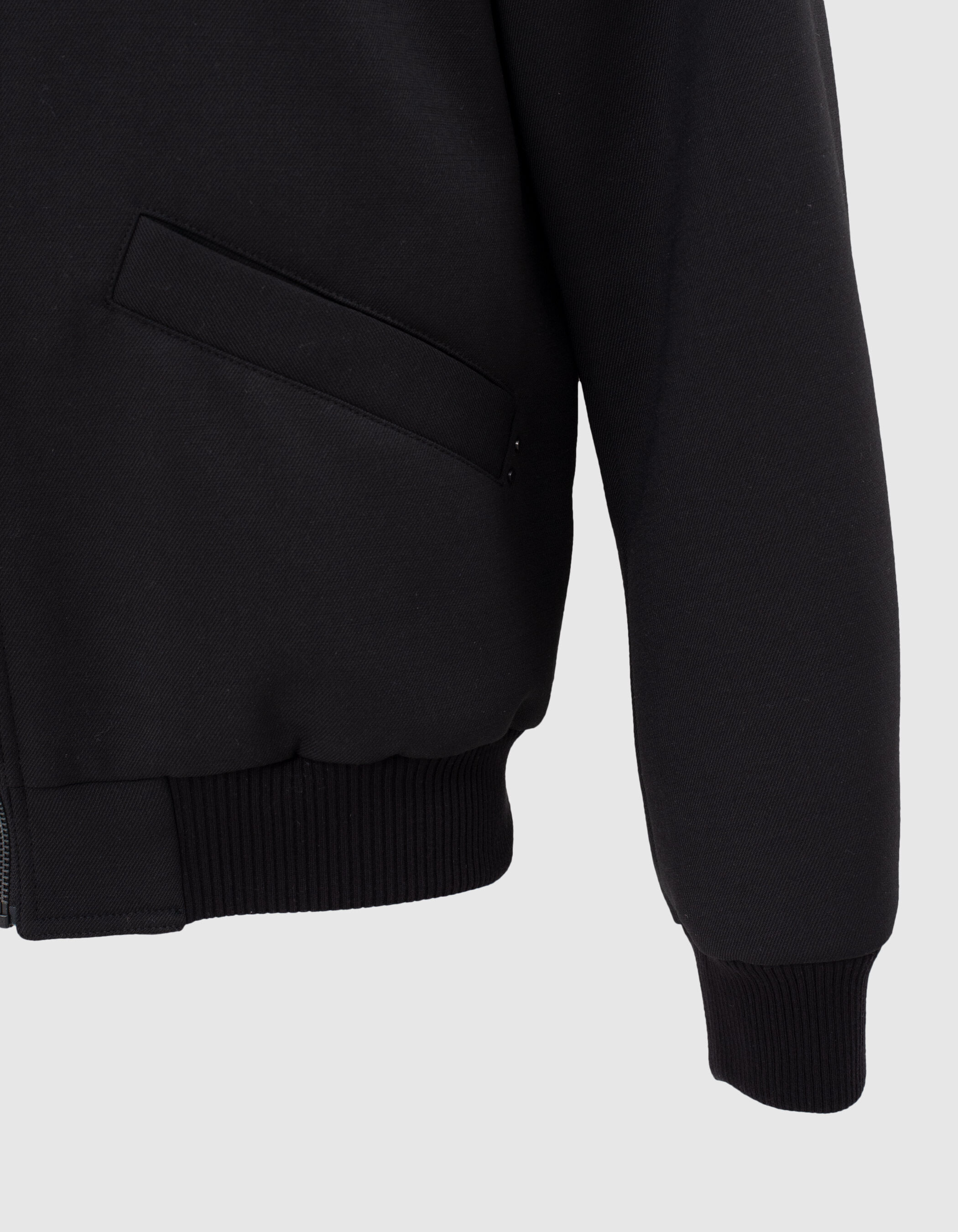 Men s black double collar bomber style jacket