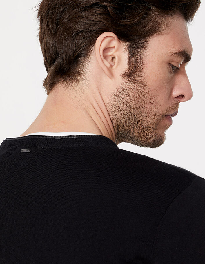 Men’s black button-neck sweater - IKKS
