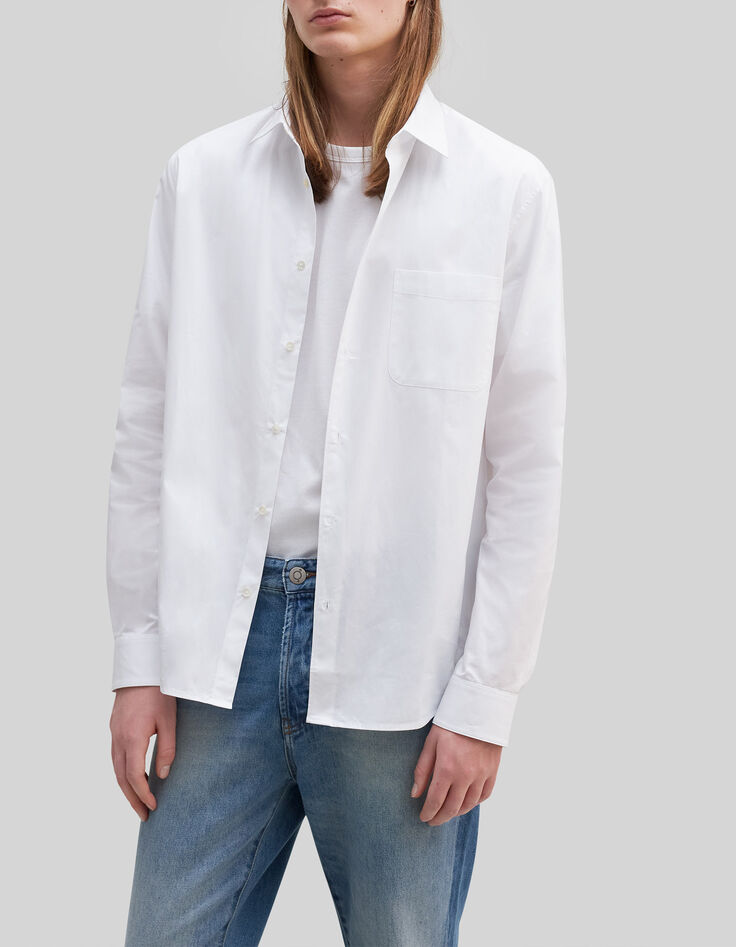 Gender Free – Weiße Unisex-Bluse aus Biobaumwolle-1