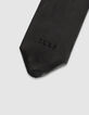 Cravate noire cuir Femme-3