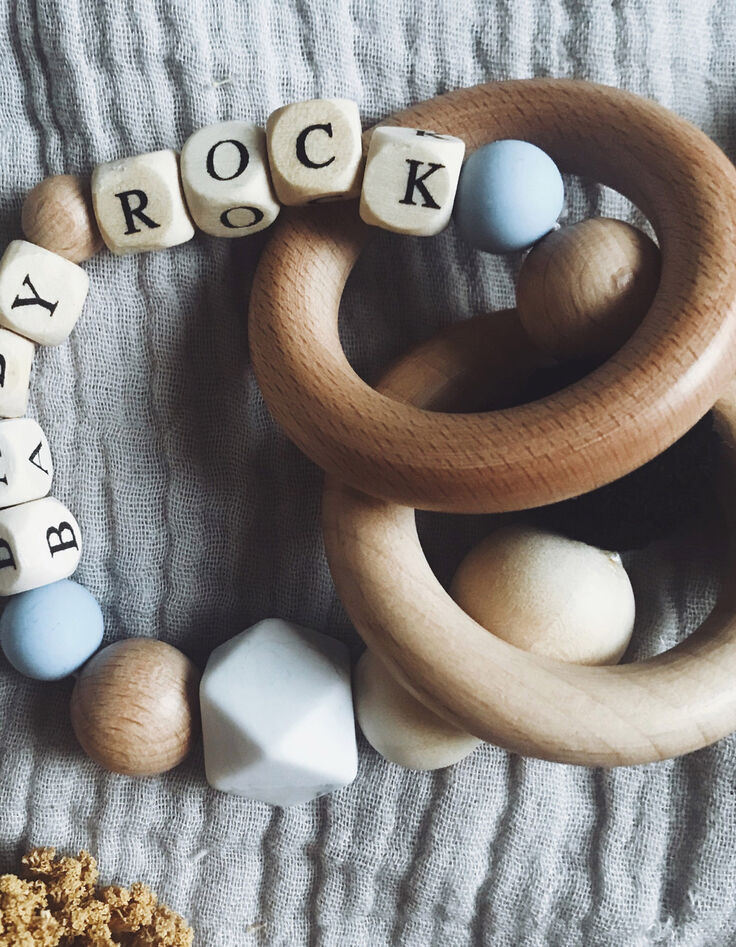 TENDRE CACTUS wooden rattle in soft colours-3
