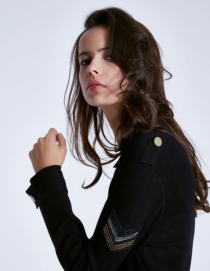 Manteau long tricot femme-4