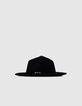 Women’s black felted wool hat with braid surround-6