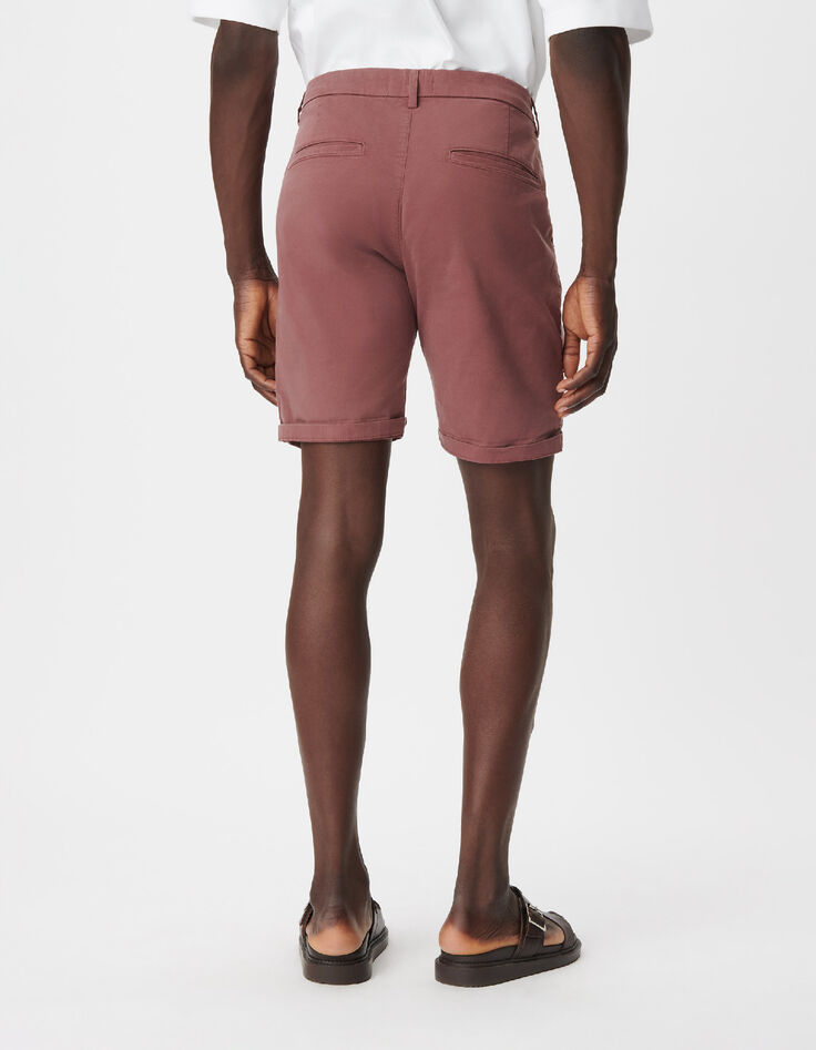 Bermuda chino slim bordeaux Homme-3