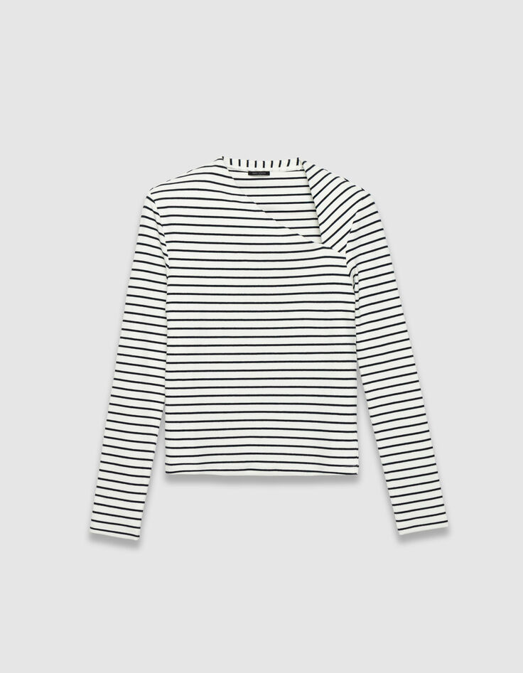 Matrozenshirt lange mouw assymetrische hals Dames-5 Matrozenshirt lange mouw assymetrische hals Dames-5