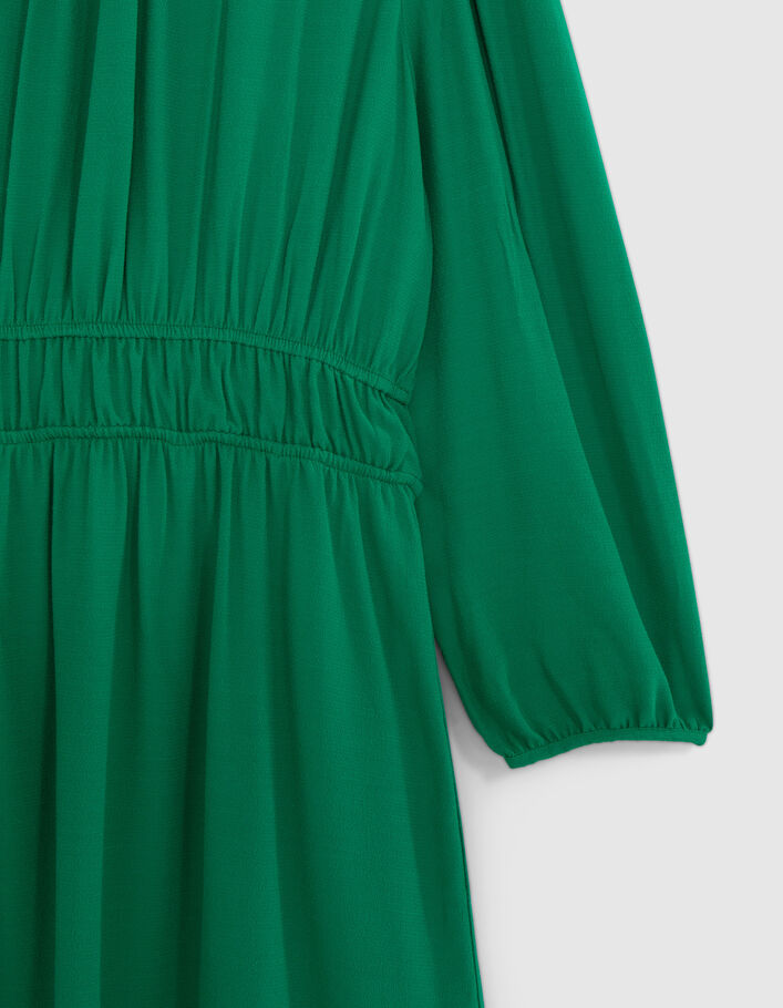 Women's mint upcycled dress with ruff collar