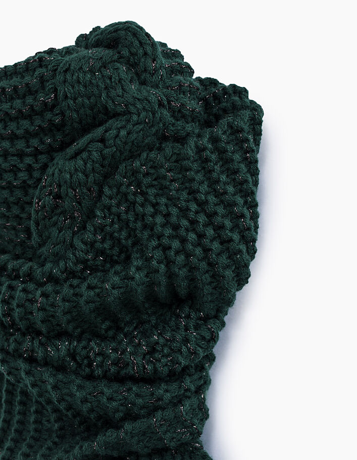 Women's pinegreen knitted scarf - IKKS