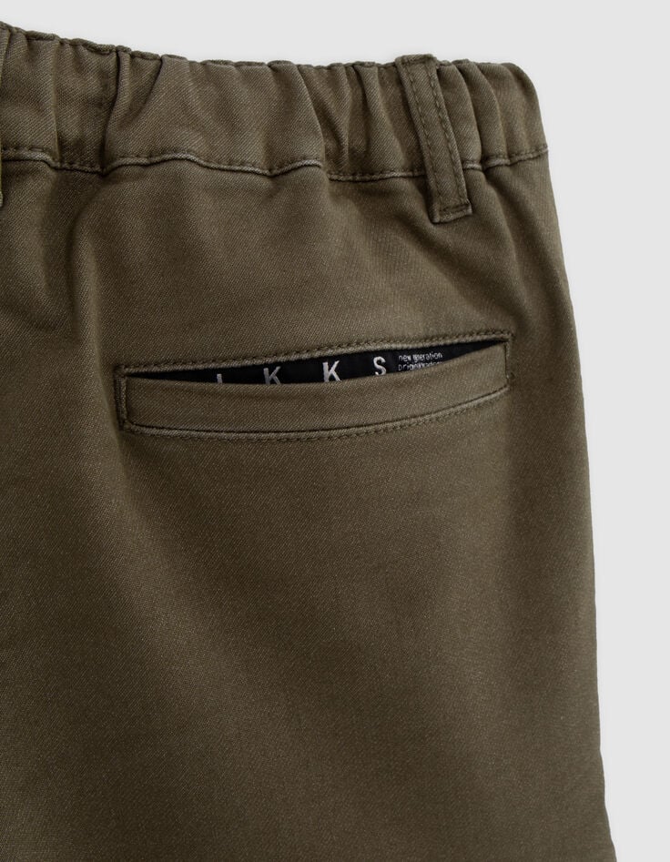 Upcyclede jeans JOGGER kaki strijdlust jongen-7