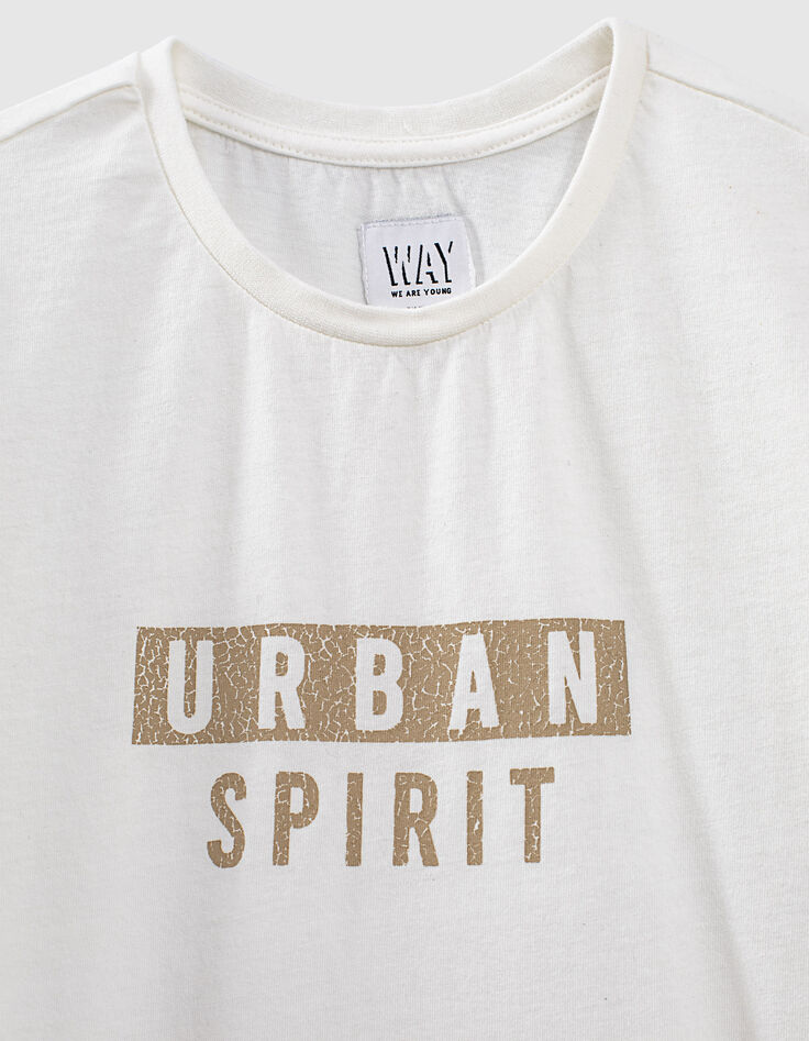 Camiseta beige deep dye jungle ecológica niño -2