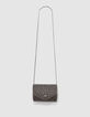 Sac à main argenté brodé perles fille-5