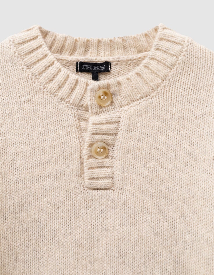 Jersey gris punto cuello abotonado niño-2 Jersey gris punto cuello abotonado niño-2